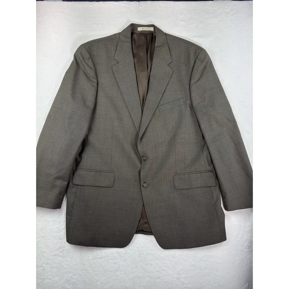Ralph Lauren Suit Jacket Mens 46‎ Long Gray Wool Two Button Dillard's Classic